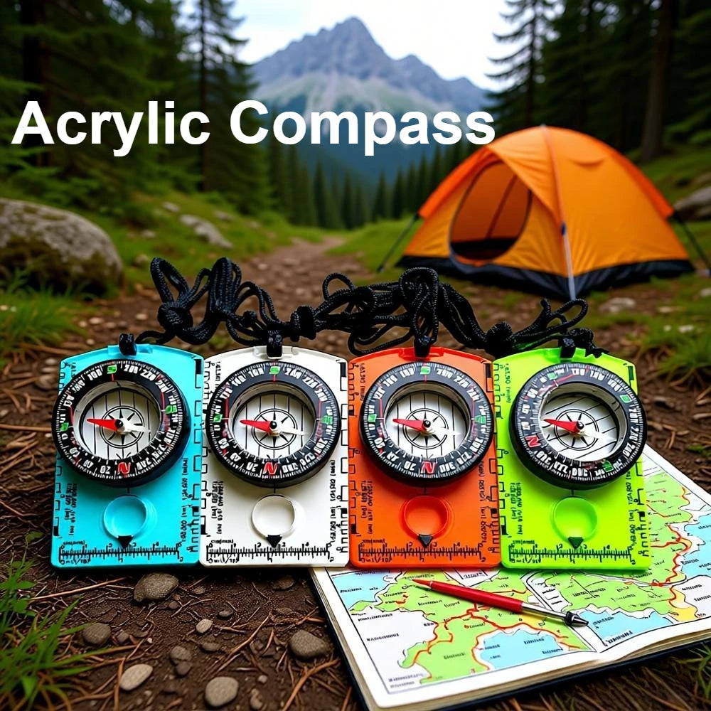 Waterproof Orienteering Compass for Map Reading Baseplate Compass Outdoor Hiking Hunting Navigation Camping Gadget Survival Gear