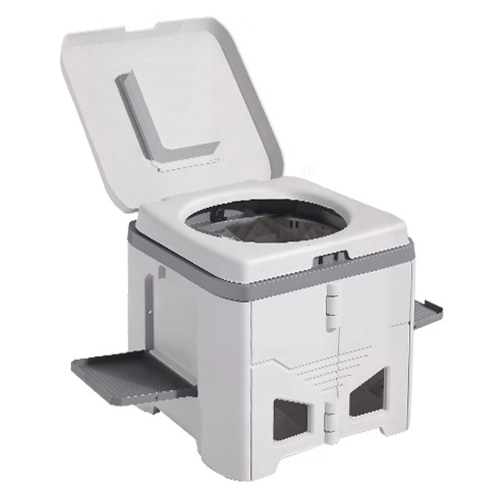 Portable Folding Toilet for Car Camping Foldable Travel Potty with Lid Odor-proof Outdoor Mobile Toilet Emergency Toilet Stool