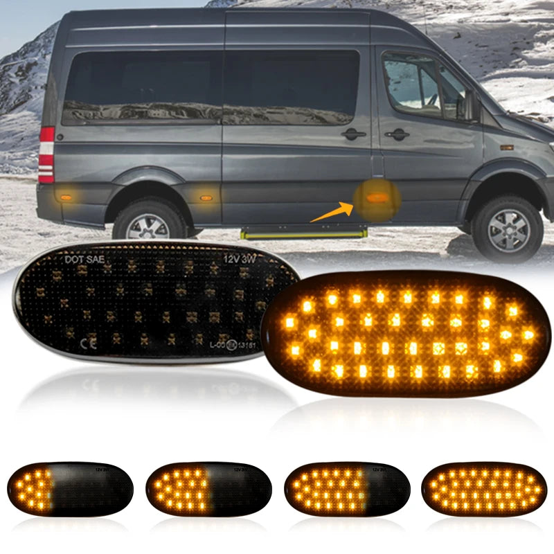Dynamic LED Side Marker Light Side Repeater Lamp Turn Signal Light Panel Lamp For Volkswagen Crafter 2006 For Benz Sprinter W906