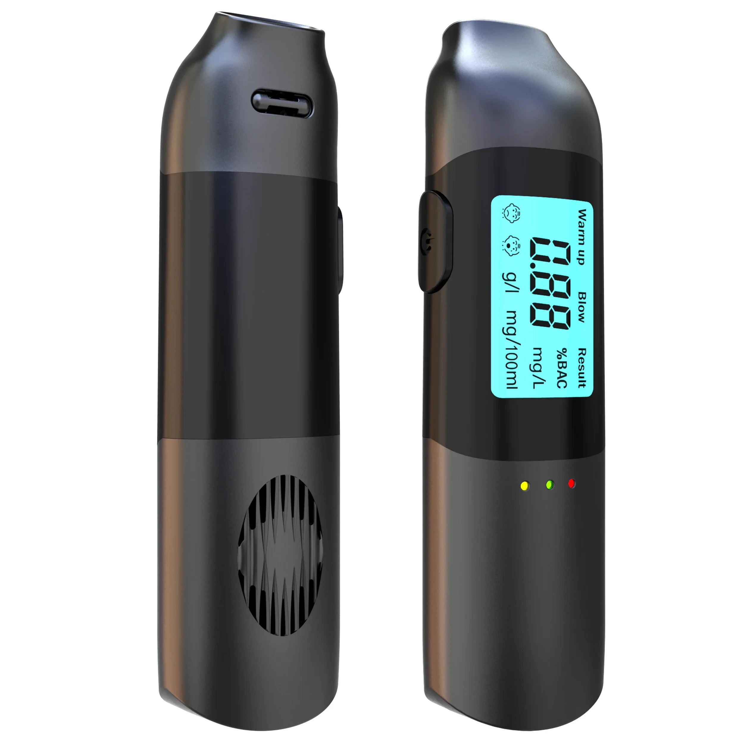 Non-contact Alcohol Tester High Precision Breathalyzer Alcometer USB Rechargeable with LCD Display Digital  Alcohol Detector