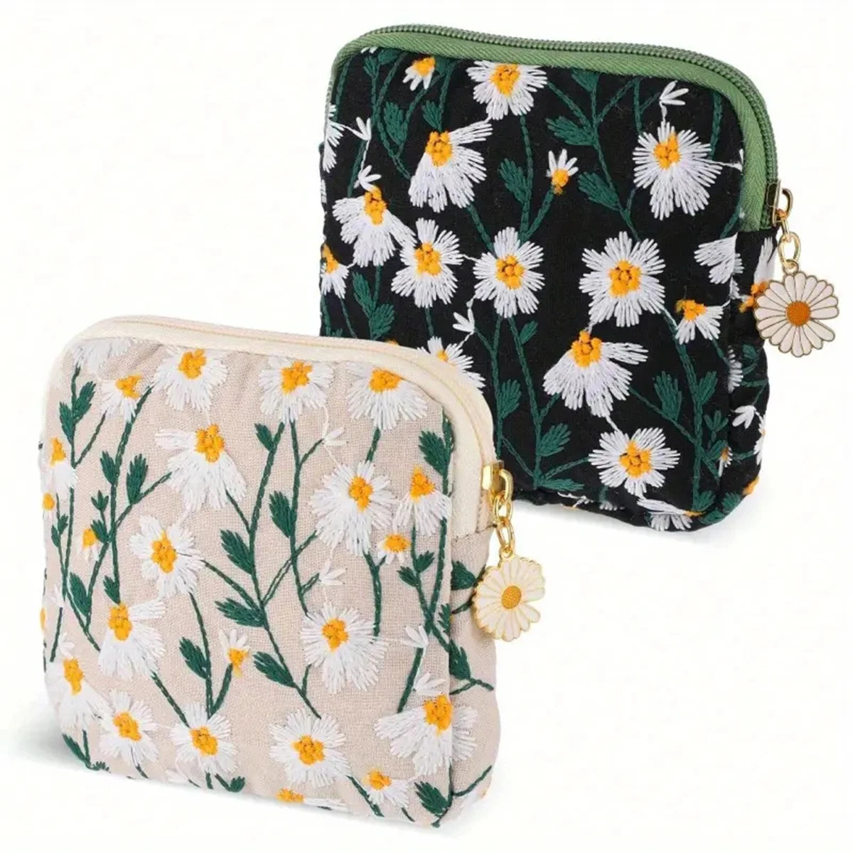 Ladies' Hand-Held Bag, Sanitary Napkin Storage Bag, Menstrual Pouch, Large Capacity, Portable and Cute Coin Purse, One Set