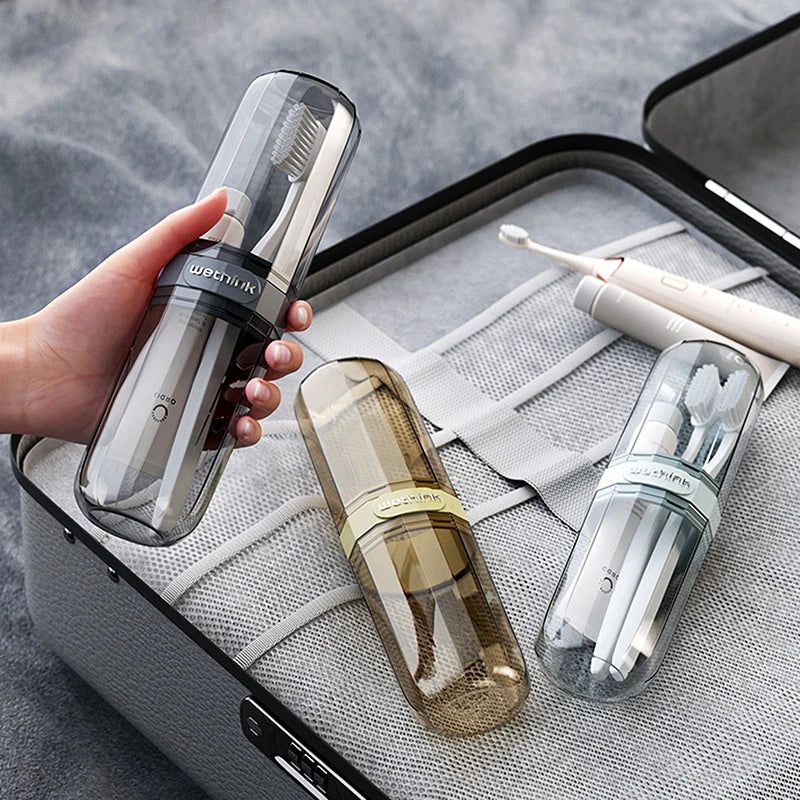 ●Toothbrush Storage Box Portable Mouthwash Cup Toothpaste Storage Box Toiletry Set Travel Supplies Portable Toothbrush Cup