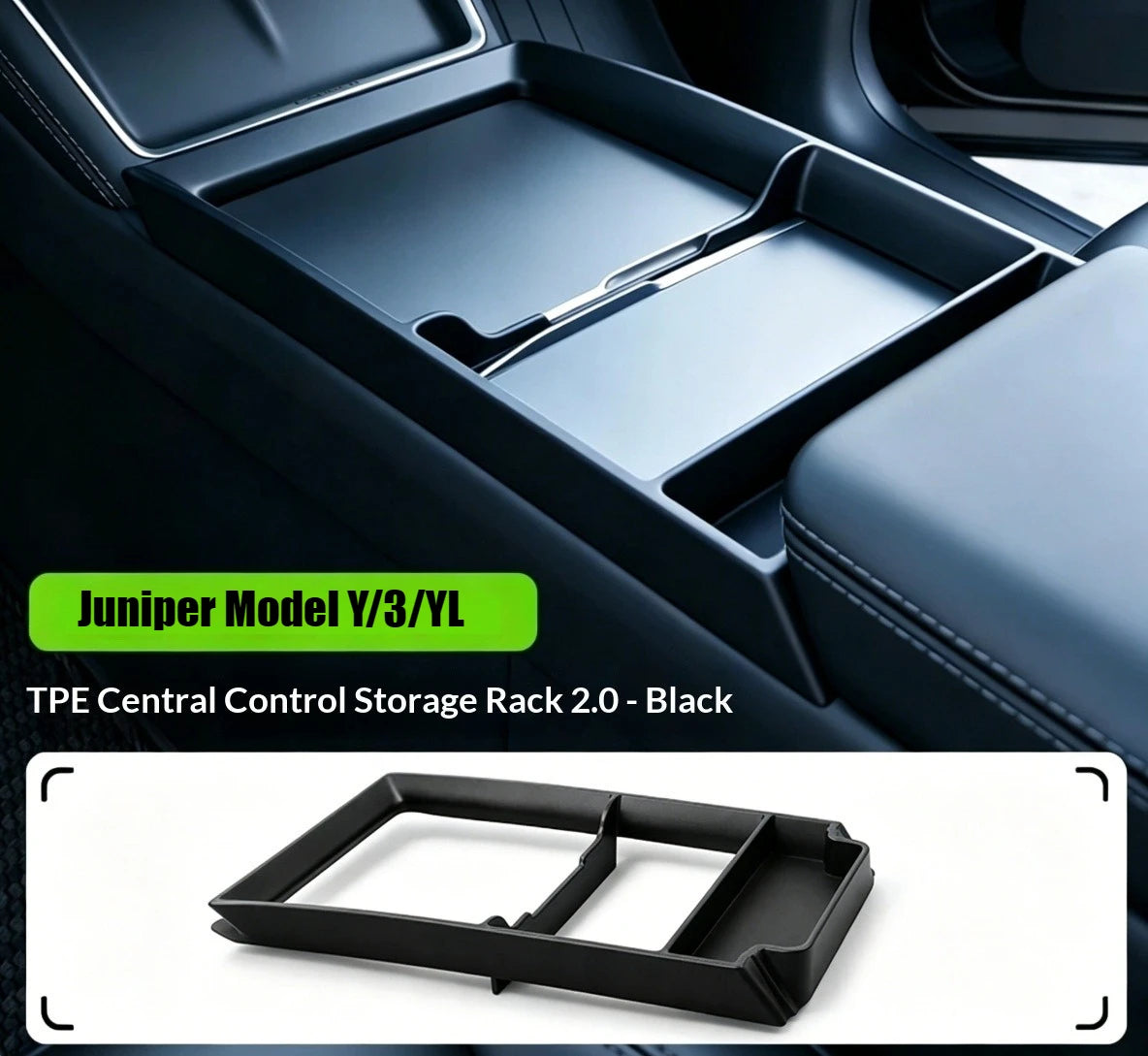 Car Interior Storage Accessories Center Console Organizer Rack Armrest Storage Box Exact Fit For Tesla New Model 3 Highland