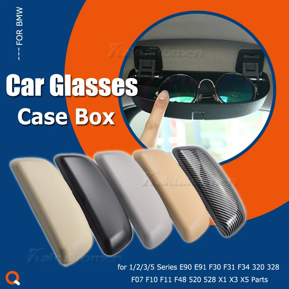 Car Glasses Box Storage Holder Sunglasses Case for BMW X1 F48 E84 X3 F25 G01 X5 F15 F20 F30 G20 F10 G30 Serie 3 5 7 Accessories