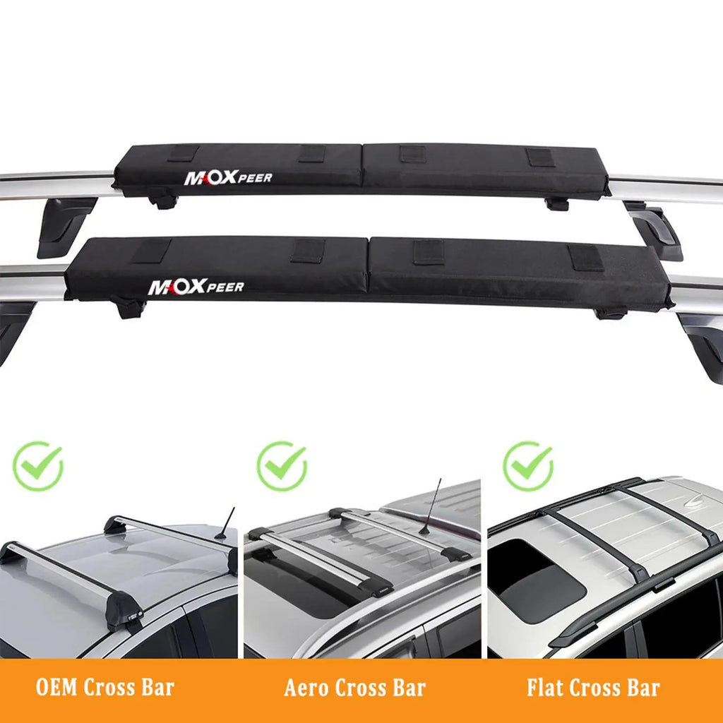 1 Set Car Soft Roof Rack Pads Set Universal Crossbar Pads Roof Crossbar Pads Automotive Accessories for Kayak Surfboard