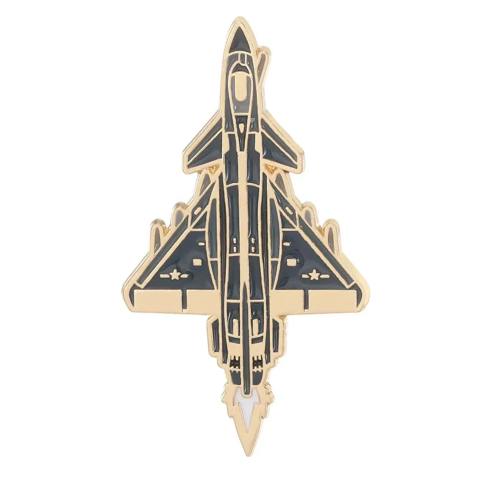 6pcs aircraft enamel brooch badge metal badge jewelry gift for friends and children