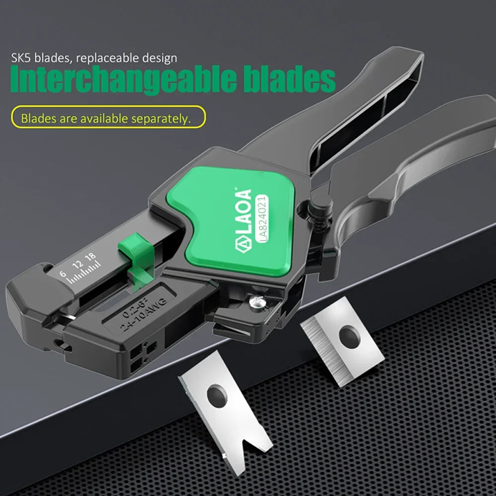 LAOA Multifunctional Fast Fully Automatic Wire Stripping Pliers 0.2-6 Cable Cutting Nippers Adjustable Electrician Pliers