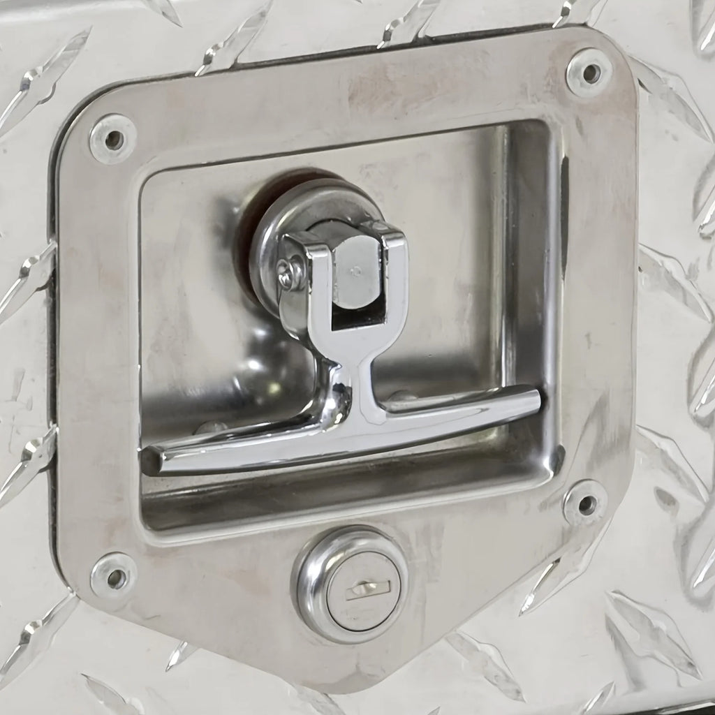 1PC Stainless Steel T-Handle Latch for Truck Bed Toolbox - Rear Placement, Non-Waterproof, Latch Closure with Keys