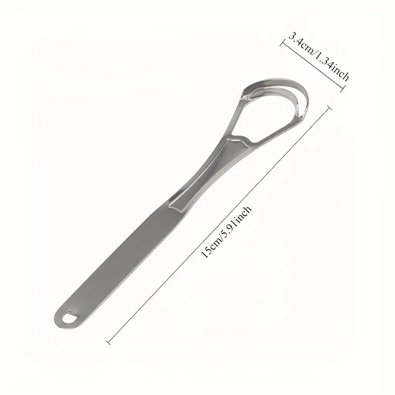 Double-layer Tongue Cleaner Brush with Stainless Steel Deep Cleaning Bristles & Fresh Breath Tips Tongue scraping