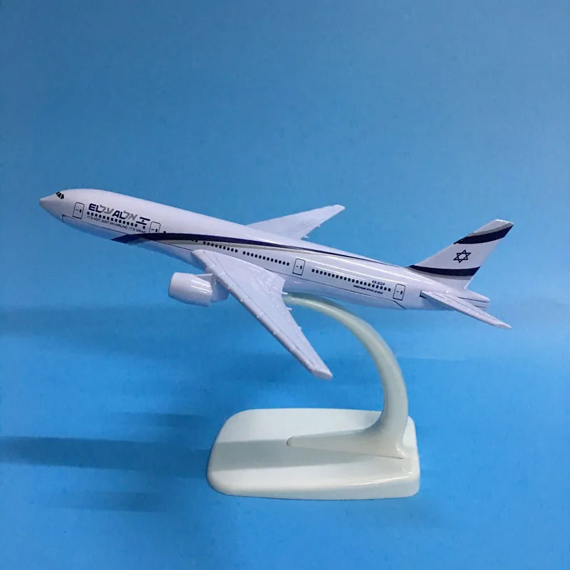 JASON TUTU Israeli Boeing 777 Aircraft Model Planel Airplane B777 Diecast Metal 1/400 Scale Planes Collect Gifts
