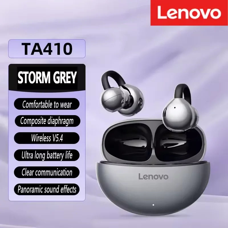 Lenovo TA410 TWS Wireless Earclip Earphones Panoramic Spatial Sound Effects Long Battry Life HD Voice Bluetooth Gaming Earphones