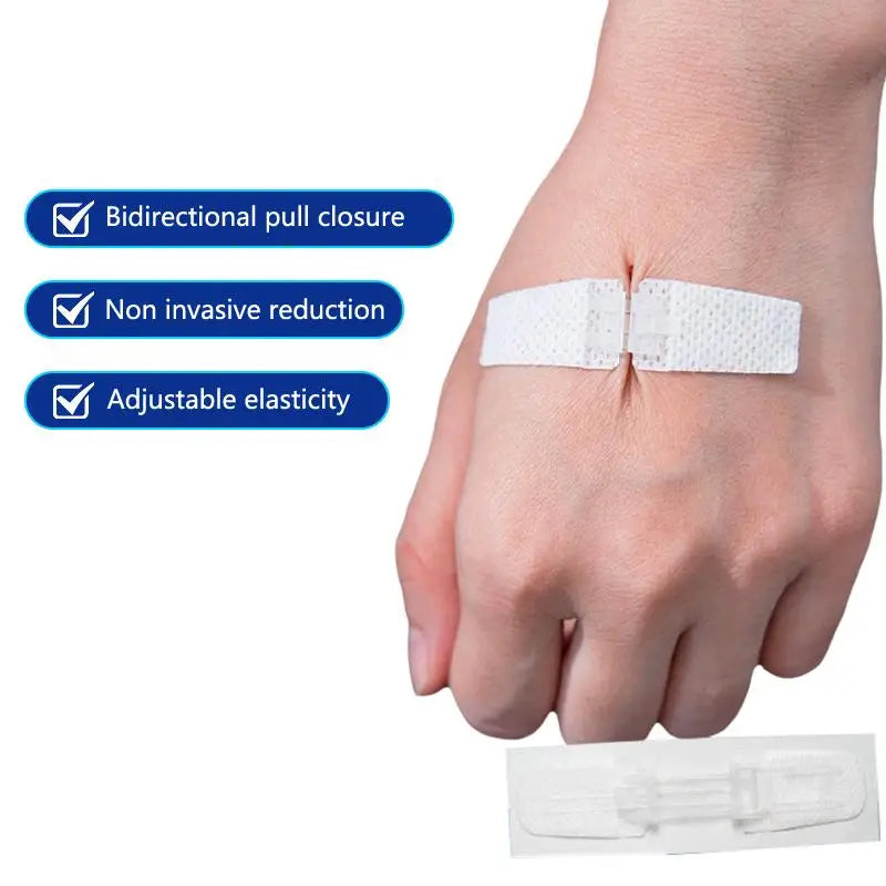 Zipper Band Aid Painless Wound Closure Patch Suture Free Waterproof Bandage First Aid Supplies for Camping and Hiking