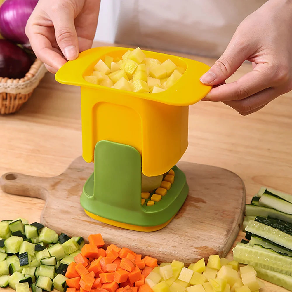 Hand Press Vegetable Dicer Outdoor Cucumber Slicer Fruit Cutter Picnic Supplies - Portable Shredder for Camping