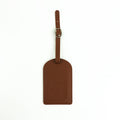 Customized letters smooth PU leather classic ultra-thin travel aviation luggage tag signature luggage label