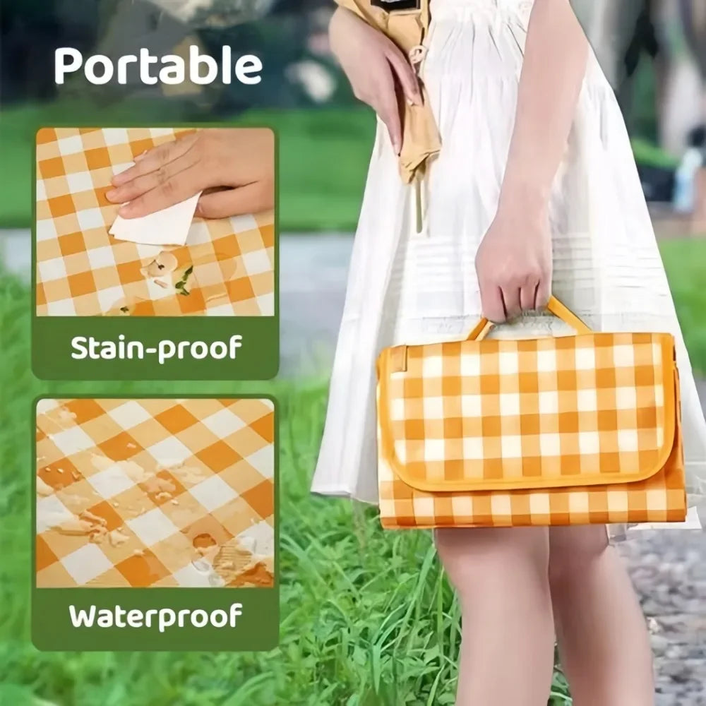 Portable Waterproof Polyester Picnic Mat Lightweight Picnic Blanket Beach Mat Multi-purpose Outdoor Camping Supplies