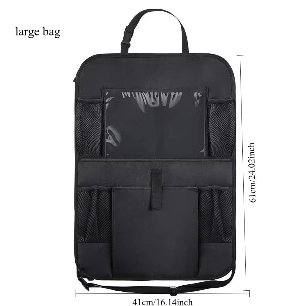 Multi-functional car seat back storage bag Leather storage bag Garbage bag Storage bag Garbage can storage for most models