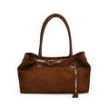LEFTSIDE Large NUBUCK Underarm Bags Lady Shoulder Bag for Women 2024 Winter New Trend Fashion Trend Y2K Tote Bag Handbags