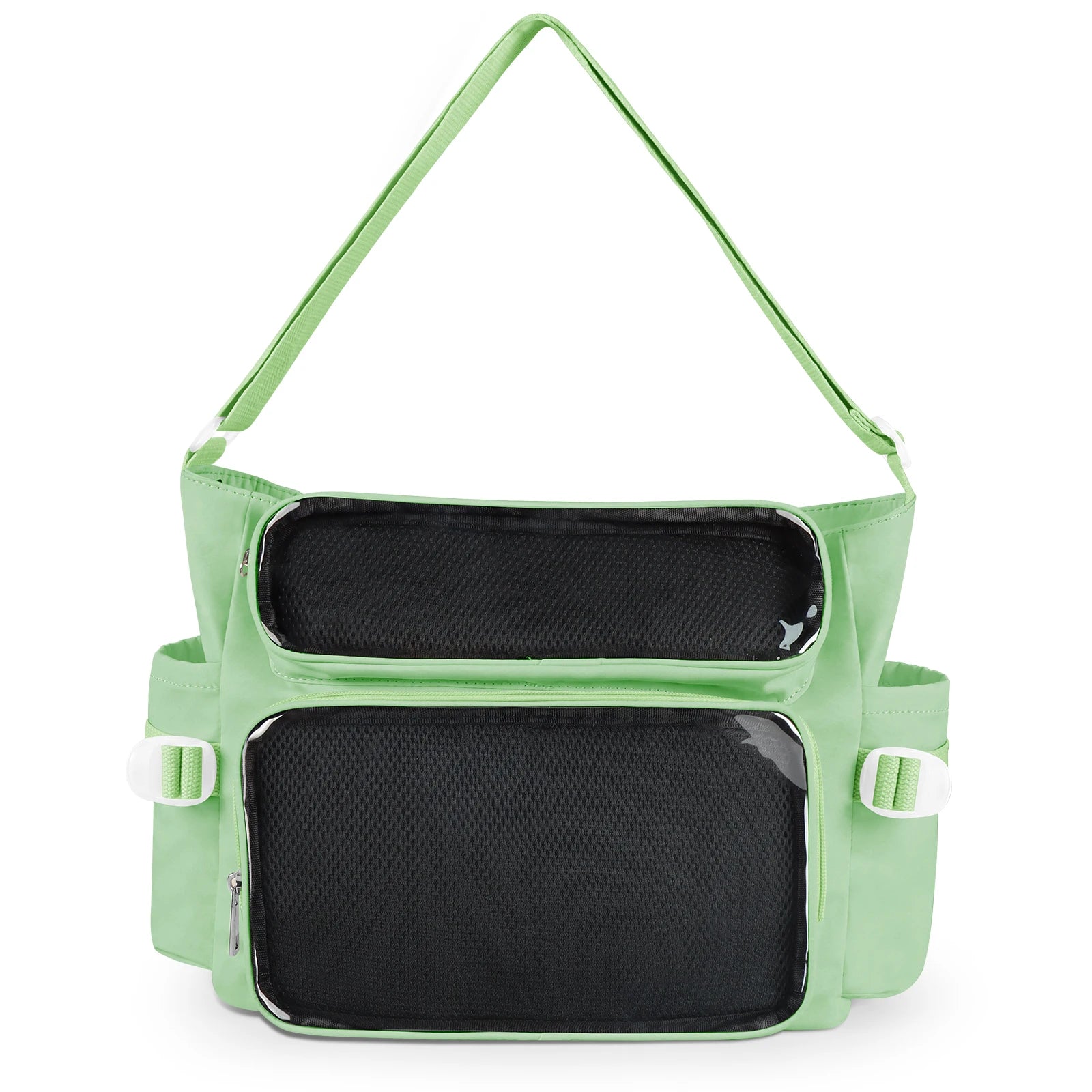 Kawaii Ita Bag Double Transparent Display Nylon Large Capacity Shoulder Crossbody School Tote Bag for Teenage Girls JK Style