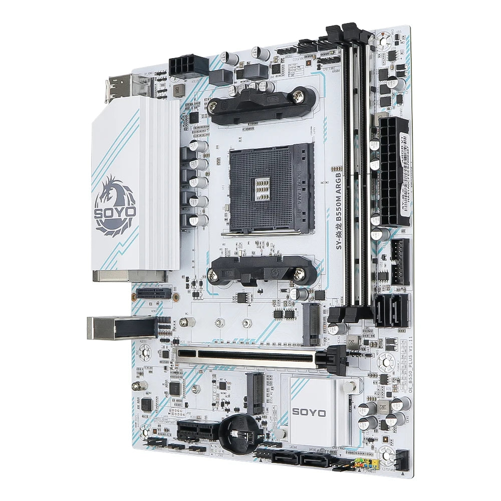 SOYO AMD B550M Gaming Motherboard USB3.1 M.2 Nvme Sata3 DDR4 Dual Channel Supports RYZEN R3 R5 R7 3000 4000 5000 CPU AM4 Socket