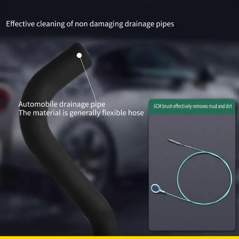 SZCH Car Drain Dredge Cleaning Scrub Brush 150cm Auto Sunroof Long Hoses Detailing Cleaning Tool Car Accessories