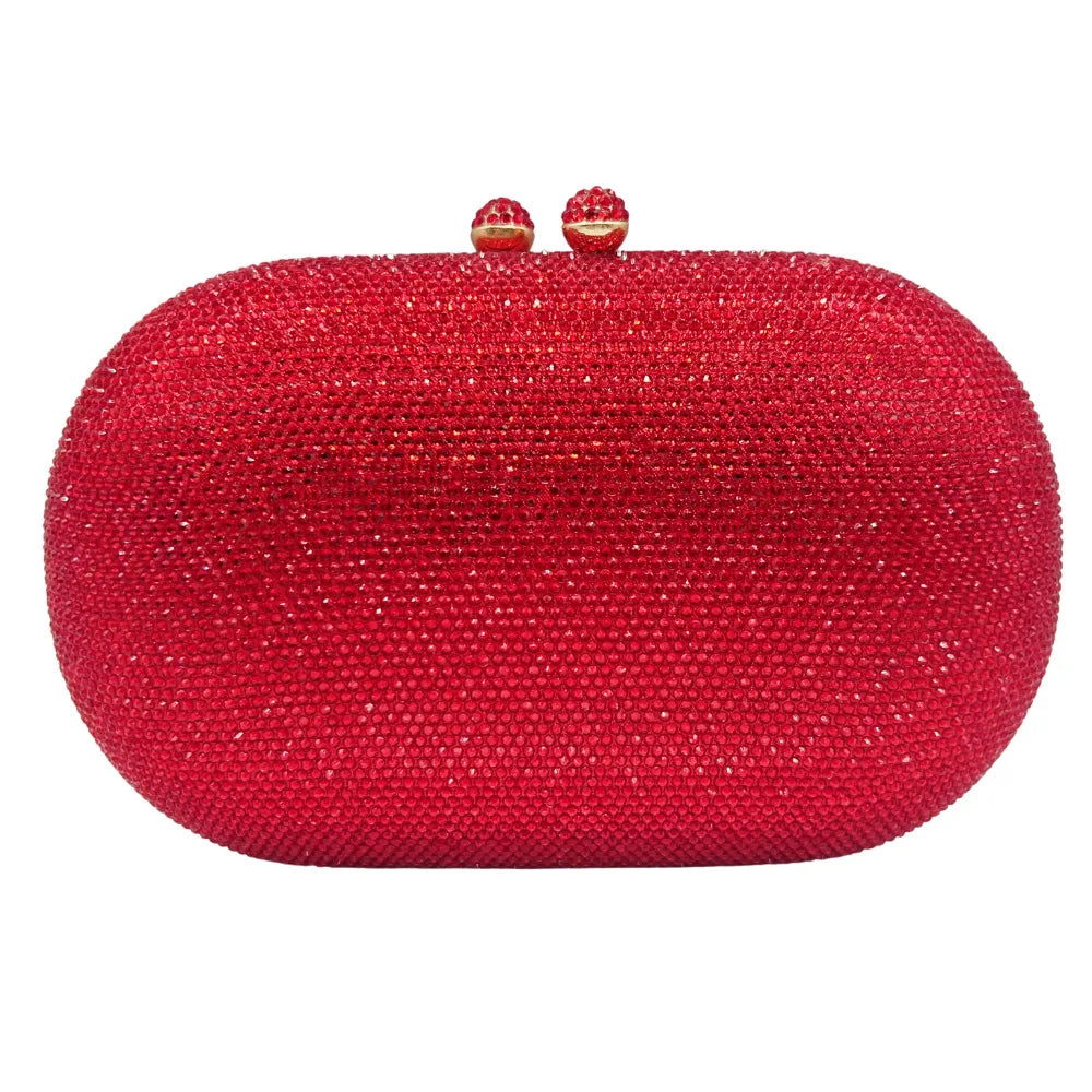 Elegant Women's Rhinestone Evening Bag, Sparkling Crystal Clutch Perfect for Wedding Banquet Party and Formal Dress Occasions