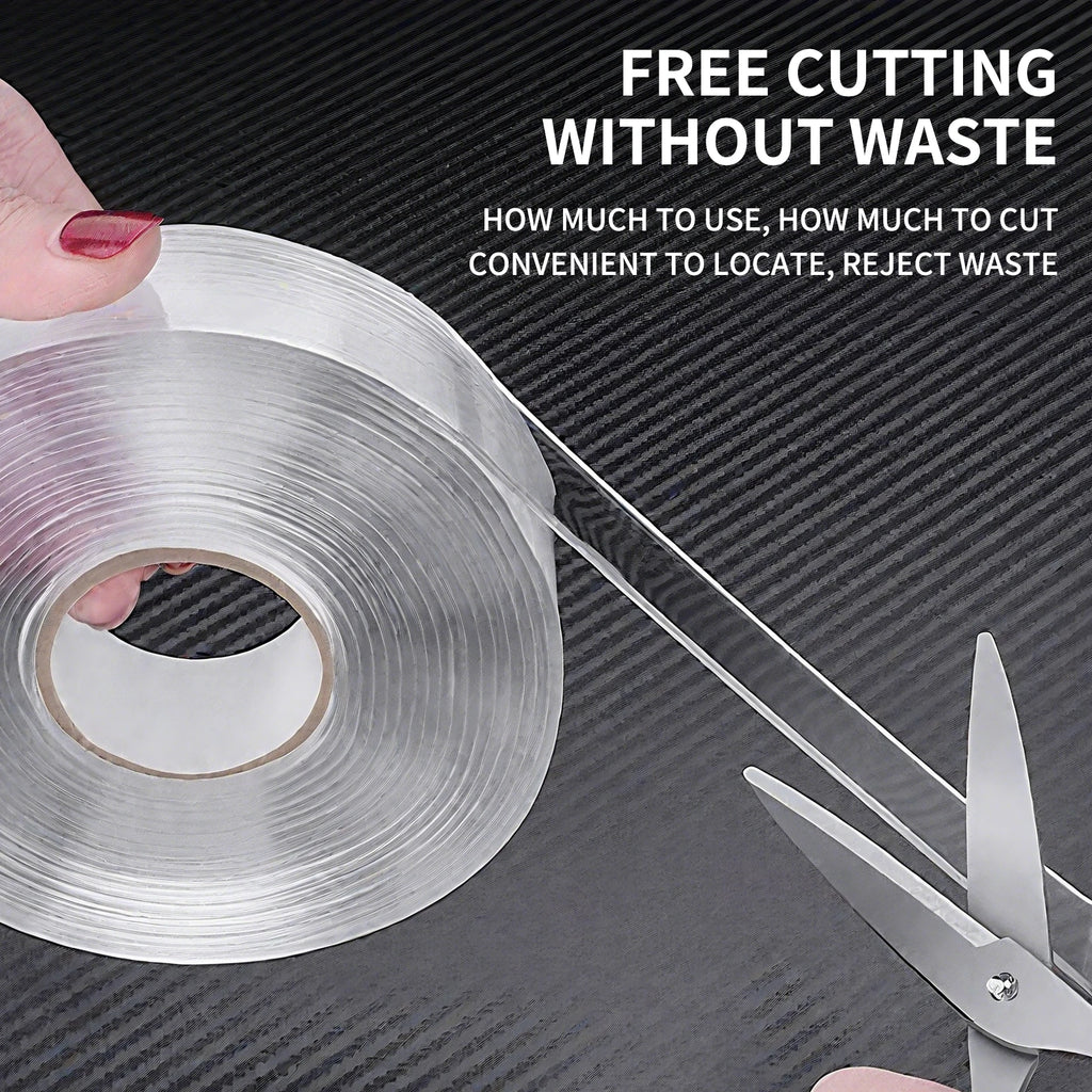 Nano Double-Sided Tape – Ultra-Strong Adhesive for Wall & Fabric, Waterproof No-Residue Mounting Dots (5m/Roll)