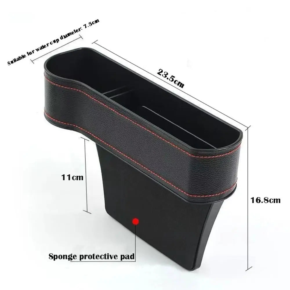 PU Leather Car Seat Gap Filler Storage Box Large Capacity Durable Auto Seat Slit Card Pocket Multifunction Car Crevice Pocket