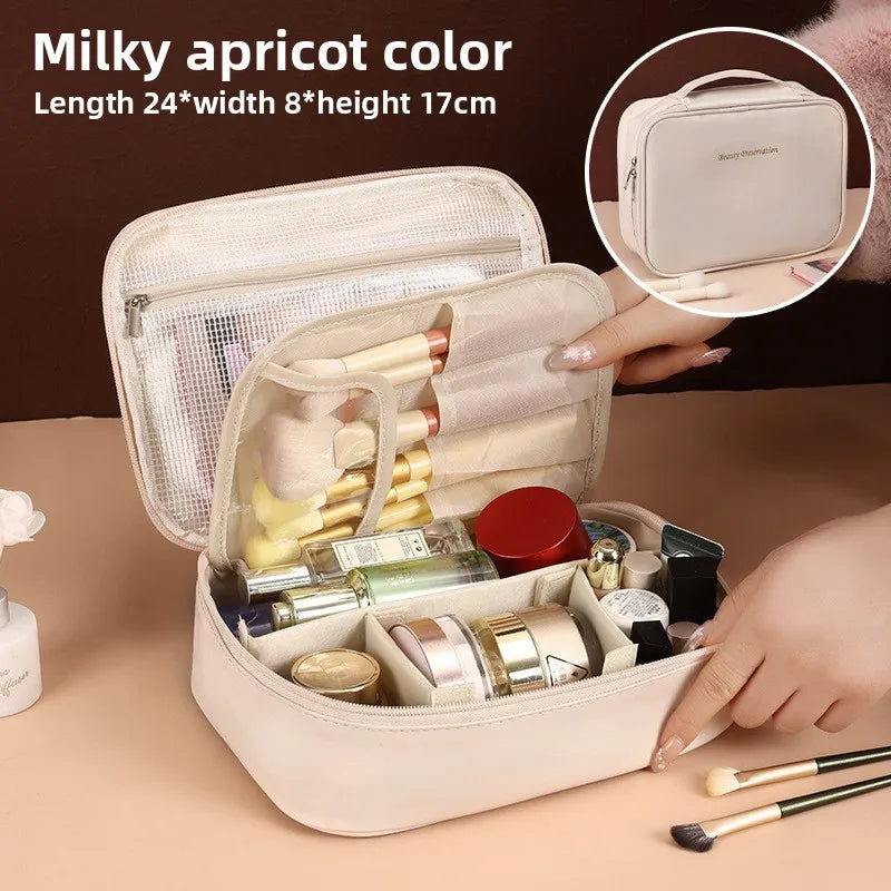Partition Makeup Bag Organizing Large Capacity Storage Bag Hand-held Travel Makeup Toothbrush Dental Utensils Toiletries Bag