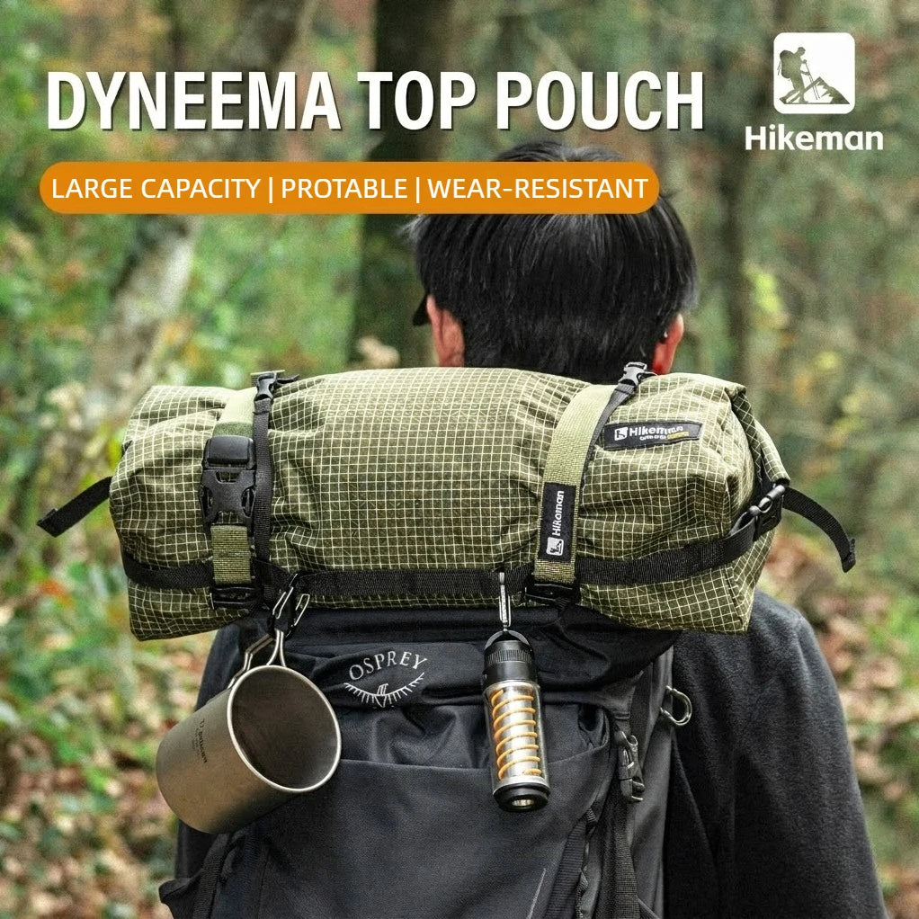 Ultralight Dyneema Backpack Top Lid Waterproof Expansion Pouch Multifunctional External Storage Bag for Hiking & Mountaineering