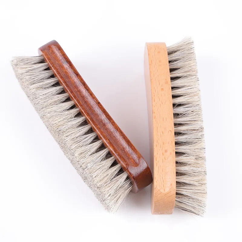 Multifunctional Horsehair Wooden Brush Car Detailing Polishing BuffingCar Brush Seat Handle Dashboard Roof Cleaning Care