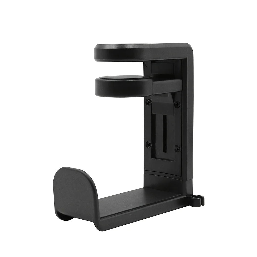 Under The Table, Non-Perforated Earphone Holder Can Turn 360 Degrees. Earphone Holder Is a Storage Type