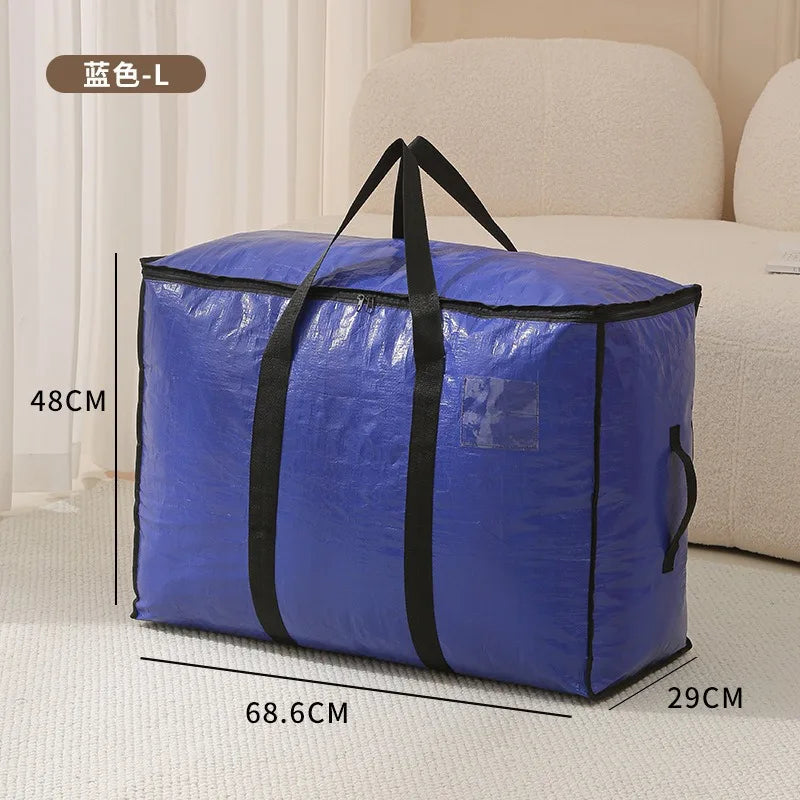 Clear Heavy Duty Moving Bags Extra Large Storage Totes With Zippers And Handles Translucent Clothes Blanket Closet Organizer