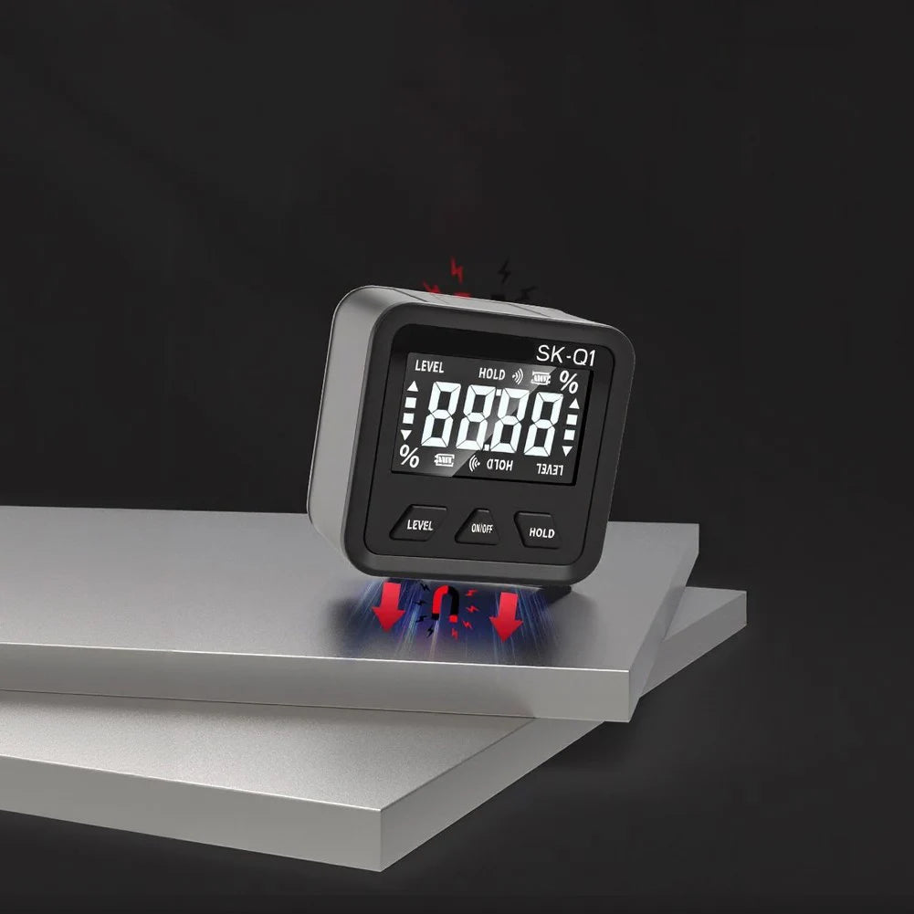 Electronic Angle Ruler SKQ1 Magnetic Base Inclinometer With Reverse Display For Horizontal Slope Gauge Instrument