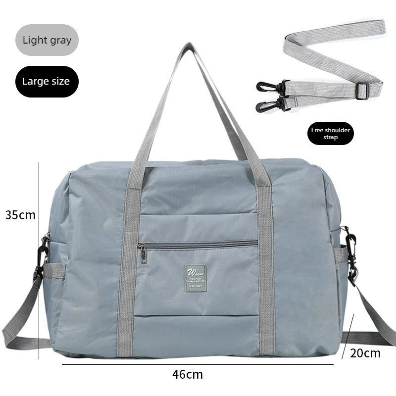 Large Capacity Folding Travel Bags Waterproof Luggage Tote Handbag,portable Clothing Bag,tie Rod Duffel Bag,clothes Storage Bag