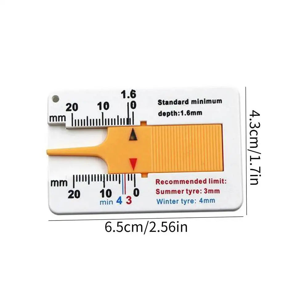 Car Wheel Tire Depth Gauge Tire Tread Depth Measuring Tool 0-20 Mm Tyre Tread Checker Portable Tire Depth Accurate Measurement