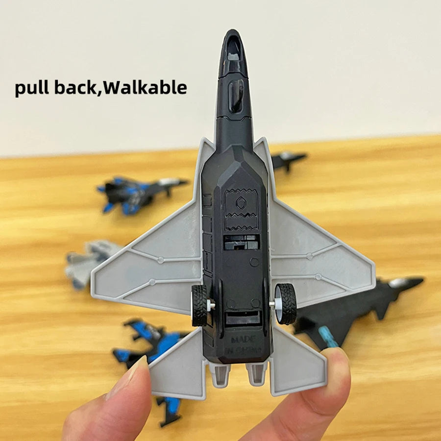 6pcs Fighter Jet Model, Aviation Aircraft Combination Toy, CHILDREN'S Inertial Sliding Toy, BOY'S Home Decoration Display