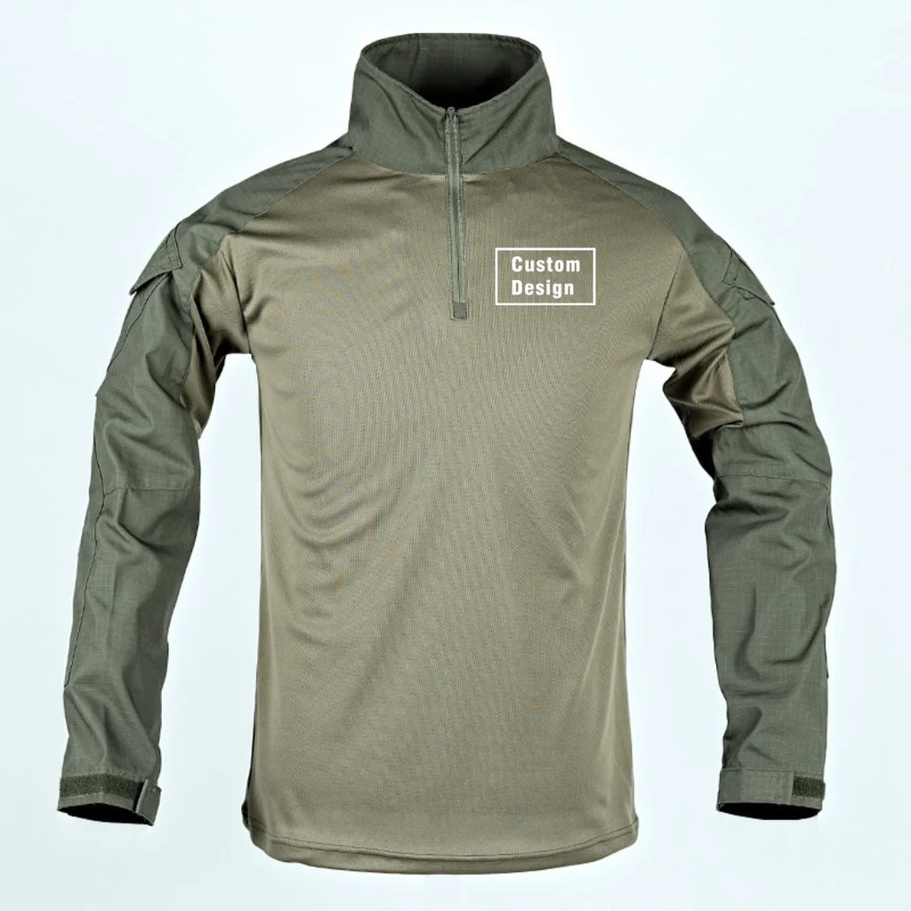 Custom Design Outdoor Military Long Sleeve Combat T-Shirt Tactical BreathableTraining Hunting Clothes Hiking G3 Work Wear Men