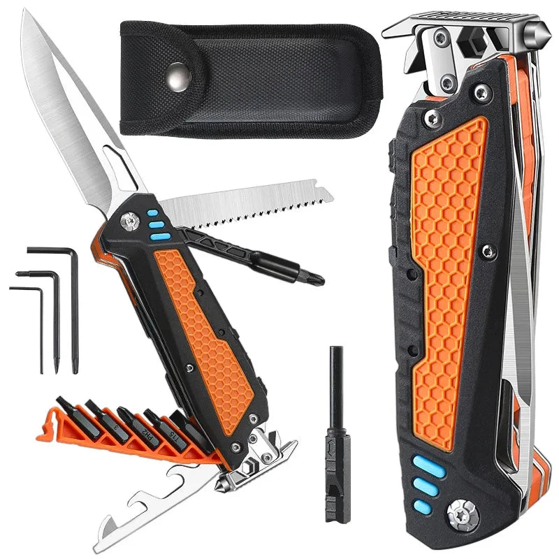New Multifunctional Folding Tool Knife Outdoor Hiking Camping EDC Tool Folding Knife Portable Multi-purpose Emergency Box Cutter