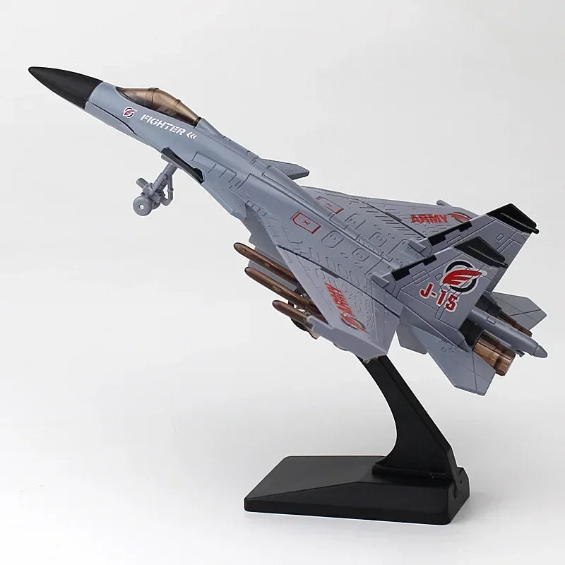 J-15 Fighter Military Model Fighter Alloy Acousto Optic High Simulation Alloy Toy Ornament Gifts