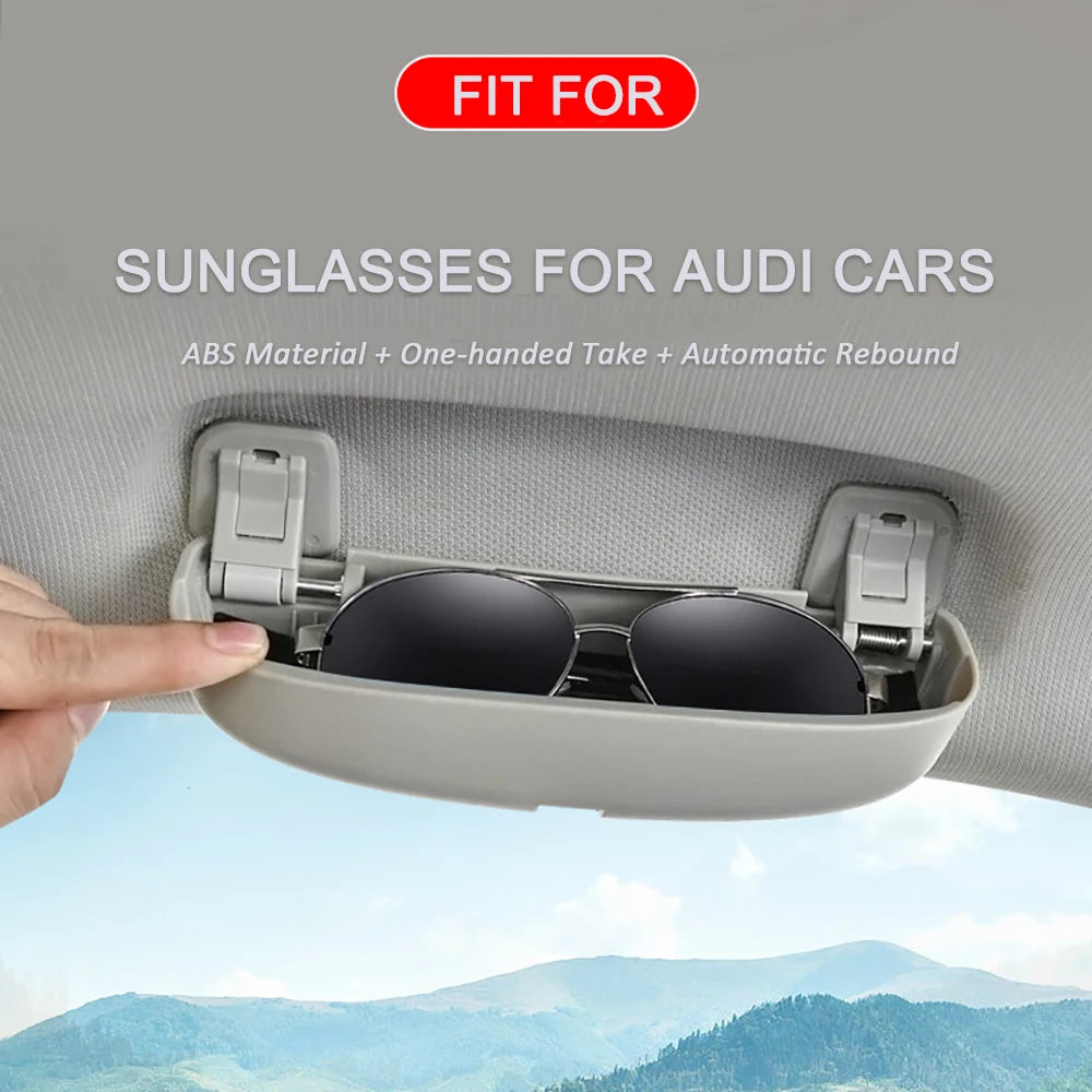 Car Glasses Case Sun Glasses Holder Sunglasses Box for Audi A4 B8 B9 A3 8V Q3 Q5 Q7 Q2 A6 2013 - 2022 Accessories