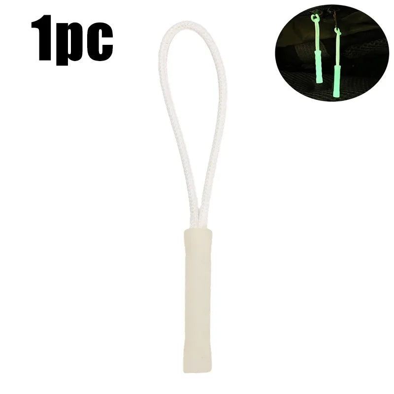 Glow in The Dark Zipper Pull Luminous Backpack Accessory for Camping Hiking Night Visibility Easy Install No Tools Waterproof