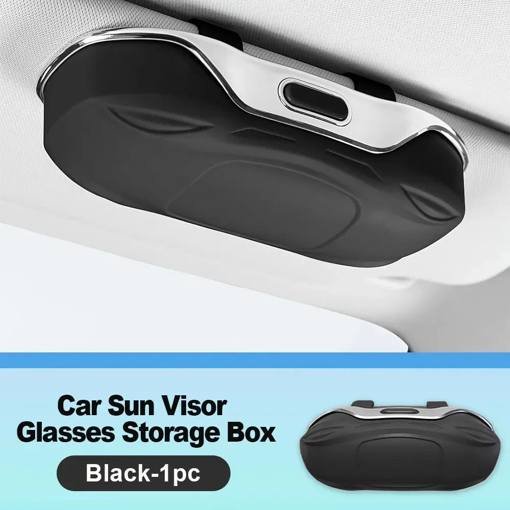 Car Glasses Box Portable Car Sunglasses Holder ABS Storage Case Anti-Scratch Eyeglasses Protection Box Car Interior Accessories