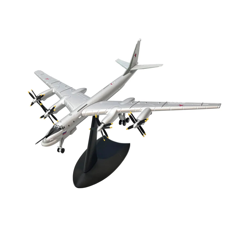 1/200 Scale Tupolev TU-95 TU95 Bear Type Strategic Bomber Aircraft Metal Military Diecast Plane Model Collection or Gift Display