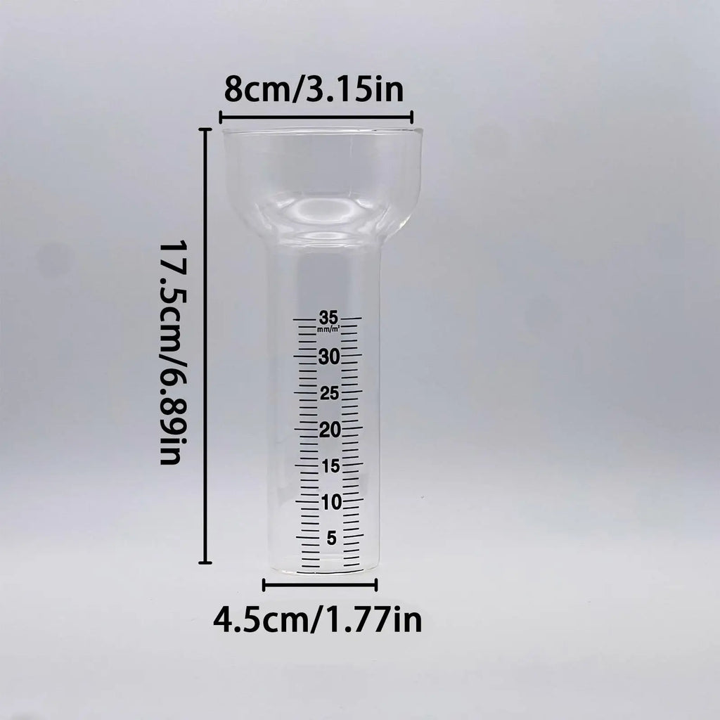 Rain Gauge 2pcs Glass Replacement Tube Clear Accurate Measuring Tool for Outdoor Garden Yard Lawn Weather Rainfall Water Monitor
