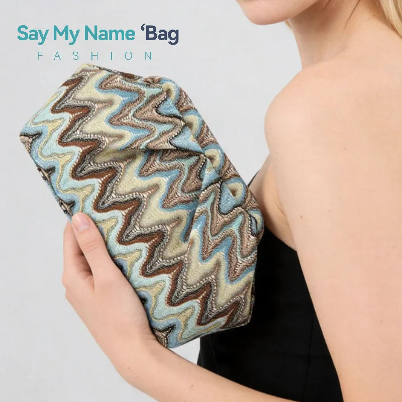 European American Retro Women Handbag Summer Elegant Bohemian Pleated Dinner Bag Fashionable Exquisite Versatile Party Phone Bag