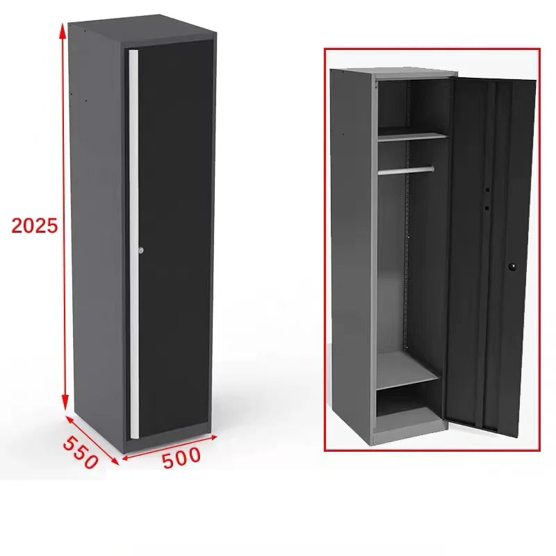 Garage Steel Mechanic Tools Storage Cabinet With Wall Cabinets Single,double-door Cabinets And Tool Trolley For Workshop