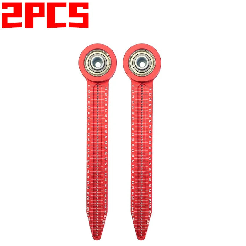 Adjustable Rotary Ruler Woodworking Drawing Circular Drawing Tool Hole Ruler for Carpenter Drafting DIY Marking Compass Tools