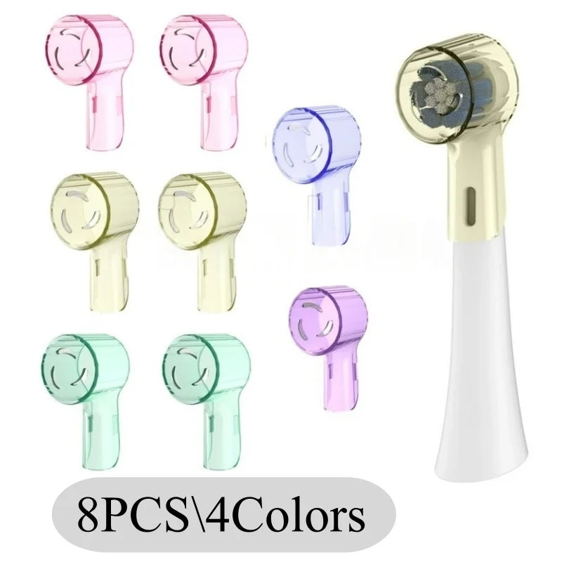2-8Pcs Colors Toothbrush Dustproof Covers Caps Compatible with Braun Oral B & iO Series Electric Toothbrush Head Protector