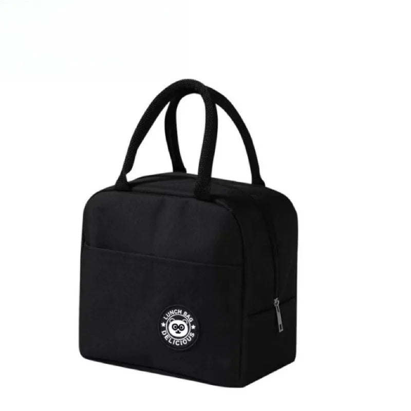 Insulated Lunch Bag Oxford Cloth Lunch Bag Insulated Lunch Box Bag with Leakproof Aluminium Foil Lining Mouth Zipper for Commute