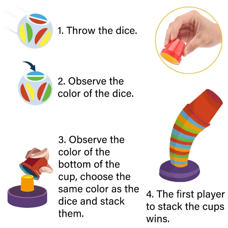 Color Matching Stacking Cup Logical Thinking Training slam cup game